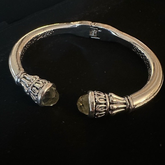 Yellow Topaz Wrap Bangle Diamonds - Picture 4 of 7